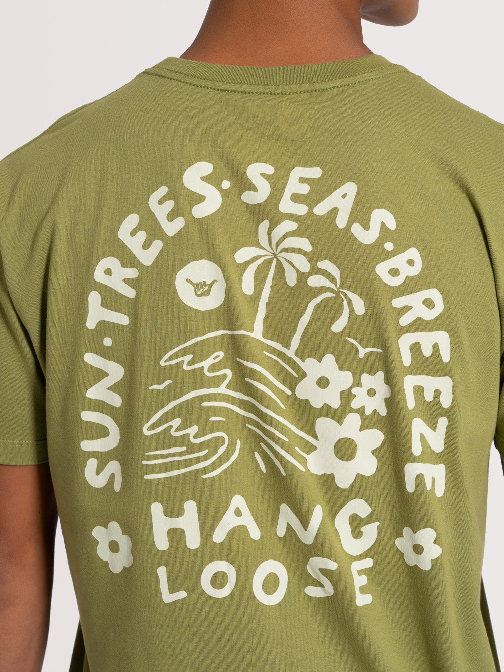 Camiseta Manga Curta Verde Hang Loose Breeze