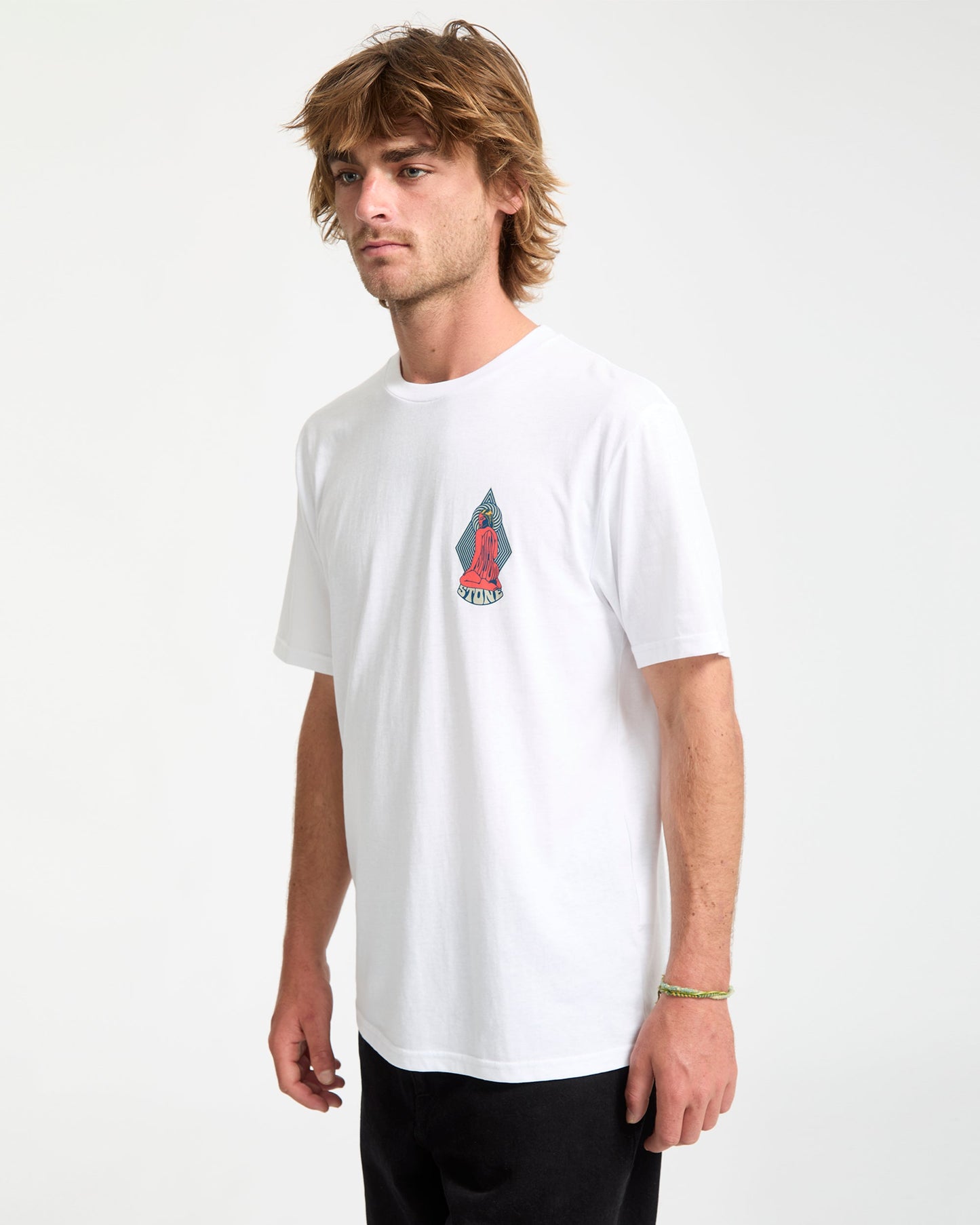 Camiseta Unissex Casual Branca Estampada em Tecido Confortável Psychback T-Shirt White