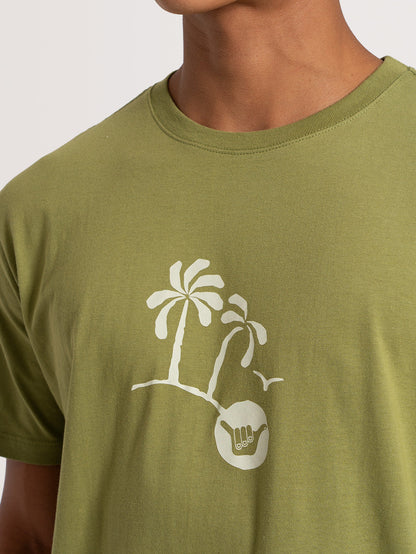 Camiseta Manga Curta Verde Hang Loose Breeze