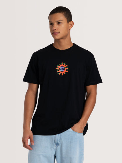 Camiseta Manga Curta Preta Hang Loose Genuine