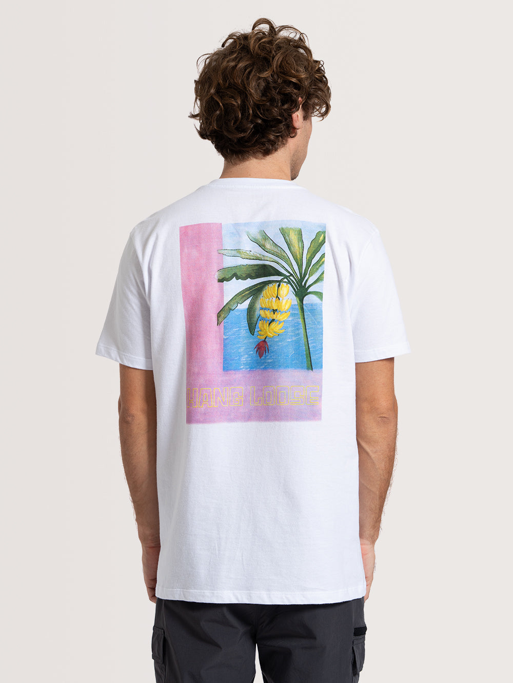 Camiseta Manga Curta Branca Hang Loose Platano