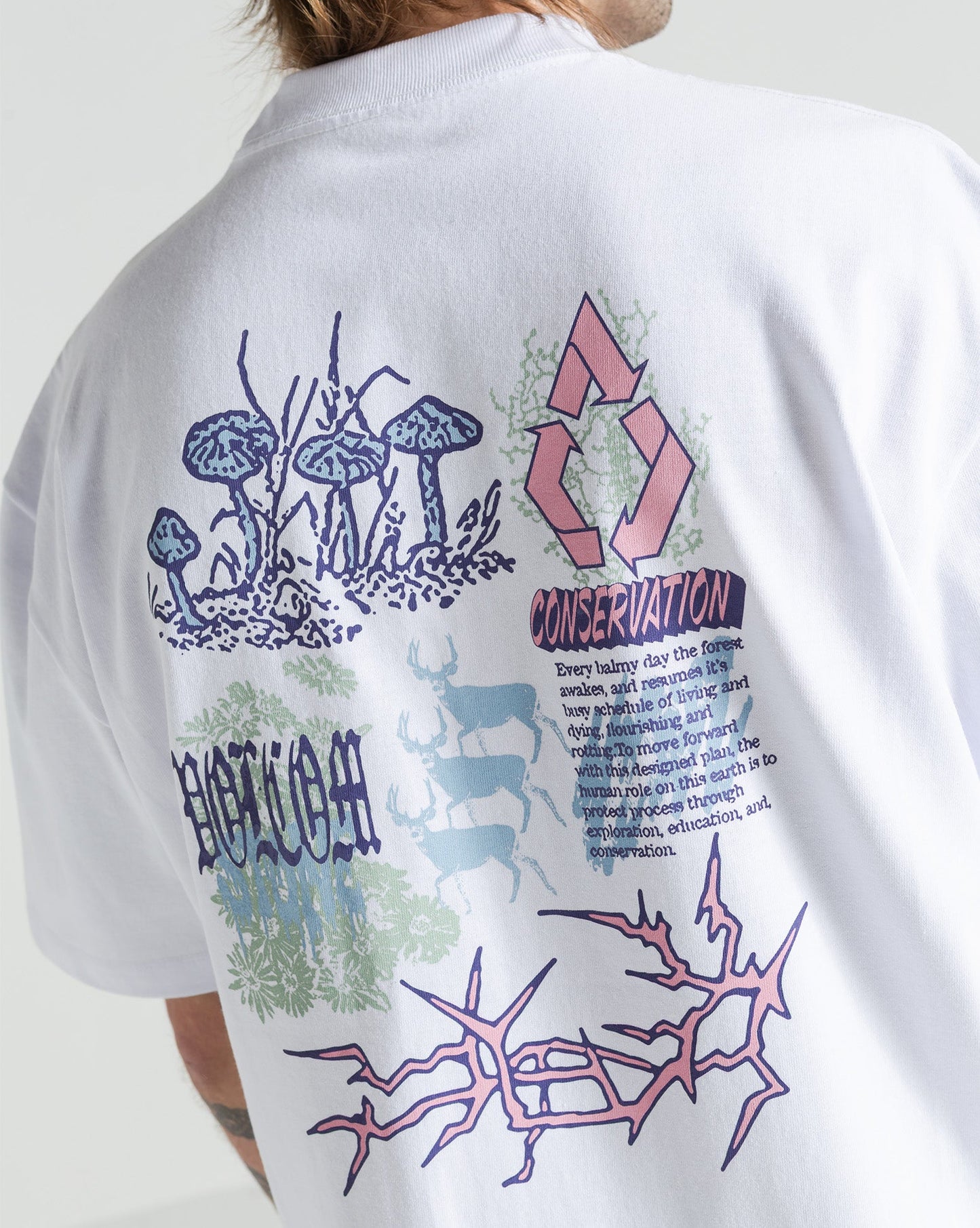 Camiseta Comfort Fit Volcom Conserve Branca
