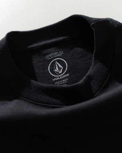 Camiseta Comfort Fit Volcom Time Wave Preta